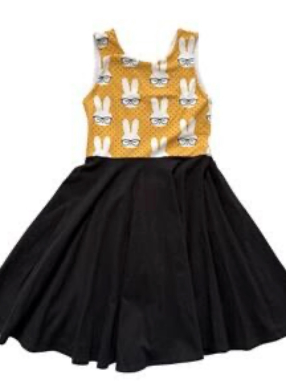 Malia + Kai Nerdy Bunny Handmade Twirl Dress Sz 7